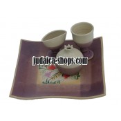 Ceramic Havdalah Set - Purple