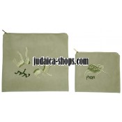 Tallit Bag & Tefillin Bag - Application - Bright Green