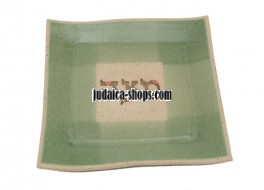 Ceramic Matzah Tray – Green