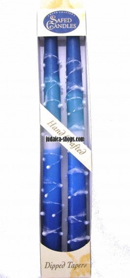 Hand-crafted. Dipped Tapers - Aqua