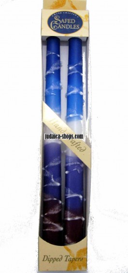 Hand-crafted. Dipped Tapers – Blue & Red