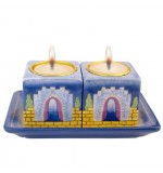 Jerusalem Gates”  Ceramic Candle-Holders