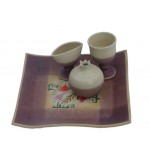 Ceramic Havdalah Set - Purple