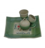 Ceramic Havdalah Set - Green