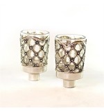 Silver-Plated Candleholders - Neronim - Flowers