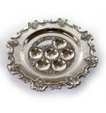 Round silver plated Seder plate