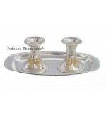 Bow-Tie” Candlesticks & Tray